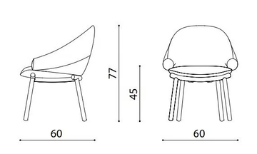 FENDER FD 4090 - Upholstered fabric chair with armrests by True Design - view 3